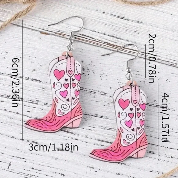 NEW Cowgirl Boots dangle Earrings - Boutique - Picture 3 of 4